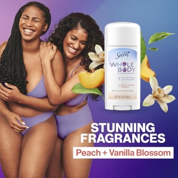 Secret Whole Body Deodorant Stick - Peach & Vanilla - 72HR Freshness