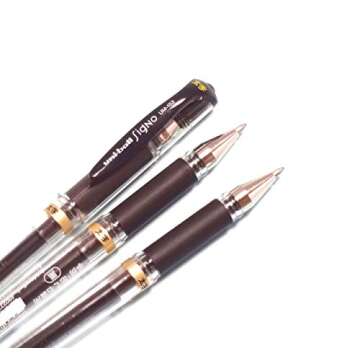Uni-Ball Signo Broad Point Gel Impact Pen Black Ink, 3 pens per Pack (Japan import) [Komainu-Dou Original Package]