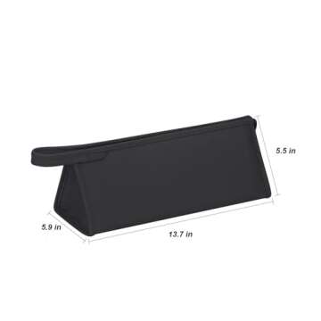 Buwico PU Leather Travel Case Portable Storage Bag for Dyson Airwrap Styler,Waterproof Anti-scratch Dustproof Shockproof Protection Organizer Travel Gift Case (Black)