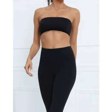 MISSACTIVER Women's Padded Bandeau Sport Bra for Yoga