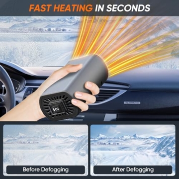12V 150W Car Heater 2-in-1 Fast Heating & Defroster for Winter Comfort