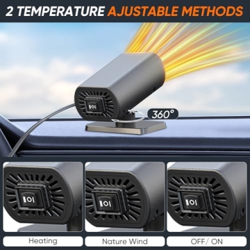 12V Car Heater 150W Fast Heating Defroster for All Vehicles