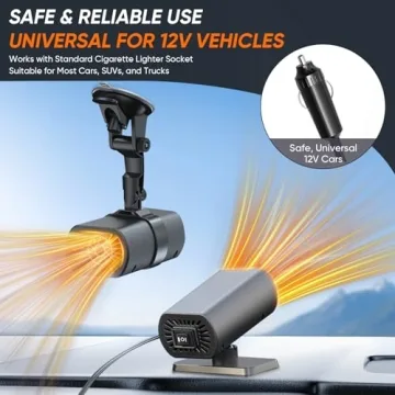 12V Car Heater 150W Fast Heating Defroster for All Vehicles