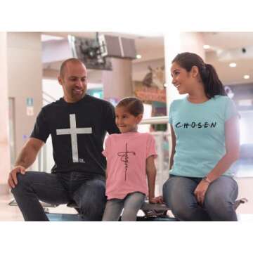 Mens Christian Faith Cross Crest American Flag T-Shirt