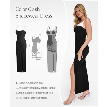 Elegant Popilush Cocktail Dress with Built-in Shapewear