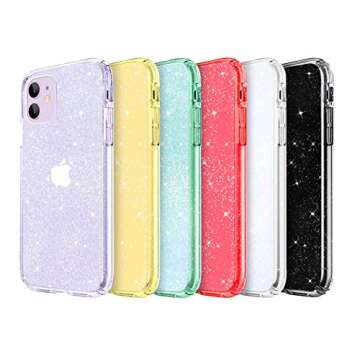 JJGoo Compatible with iPhone 11 Case, Clear Glitter Sparkle Bling Anti-Scratch Shockproof Protective...