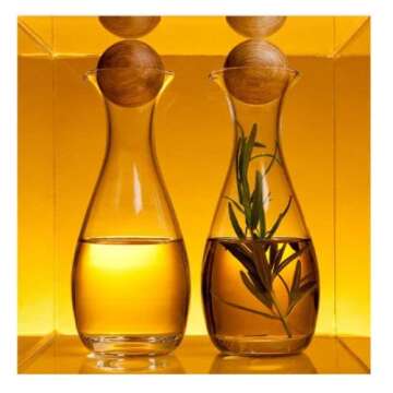 Sagaform Nature Collection Glass Oil Vinegar Carafe Set