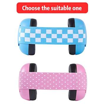 nobrand WORCBGIO Baby Hearing Protection Earmuffs Noise Eliminating Elastic Adjustable for Quiet Sleep and Preventing Potential Hearing Damage (Blue)