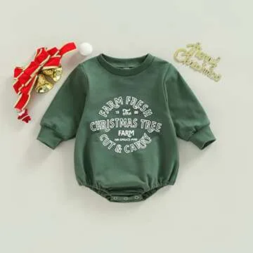MoZiKQin Baby Girl Boy Crewneck Sweatshirt Oversized Sweater Romper Long Sleeve Pullover Top Cute Fall Winter Clothes