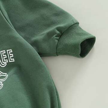 MoZiKQin Baby Girl Boy Crewneck Sweatshirt Oversized Sweater Romper Long Sleeve Pullover Top Cute Fall Winter Clothes