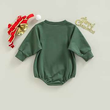 MoZiKQin Baby Girl Boy Crewneck Sweatshirt Oversized Sweater Romper Long Sleeve Pullover Top Cute Fall Winter Clothes