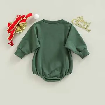 MoZiKQin Baby Girl Boy Crewneck Sweatshirt Oversized Sweater Romper Long Sleeve Pullover Top Cute Fall Winter Clothes