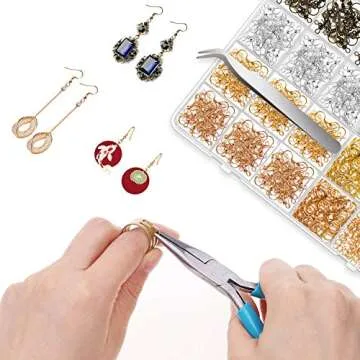 Earring Hooks for Jewelry Making, Shynek 2500Pcs Earring Making Supplies kit with Earring Hooks, Open Jump Rings, Earring Backs for Jewelry Making and Repair