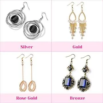 Earring Hooks for Jewelry Making, Shynek 2500Pcs Earring Making Supplies kit with Earring Hooks, Open Jump Rings, Earring Backs for Jewelry Making and Repair