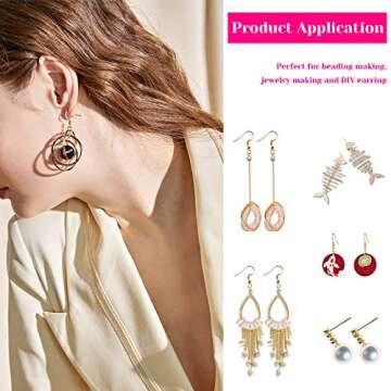 Earring Hooks for Jewelry Making, Shynek 2500Pcs Earring Making Supplies kit with Earring Hooks, Open Jump Rings, Earring Backs for Jewelry Making and Repair