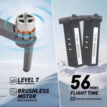 Tucok 011RTS Drone 4K Camera, GPS, Long Flight Time