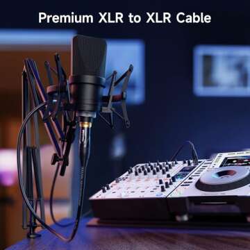 Cable Matters 2-Pack Premium XLR to XLR Cables - 15ft, Male to Female Microphone Cable, Oxygen-Free ...