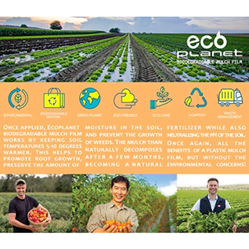 EcoPlanet Bio-degradable Plastic Mulch Film for Gardens