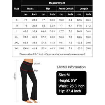 Ekouaer Women's Comfortable Flare Yoga Pants - Elegant Style