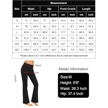 Ekouaer Women's Comfortable Flare Yoga Pants - Elegant Style