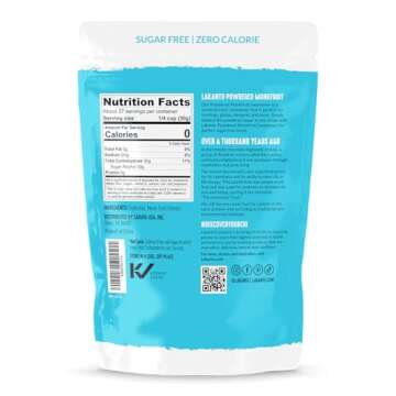 Lakanto Powdered Monk Fruit Sweetener with Erythritol - Powdered Sugar Substitute, Zero Calorie, Ket...