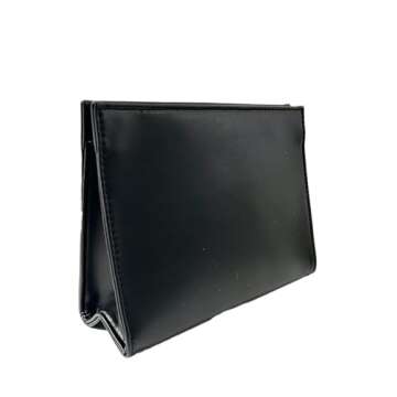 Yves Saint Laurent YSL Cosmetic Black Large Snap Pouch Makeup Bag YSL Fragrance Bag (8L X 6H X 3W) - Large