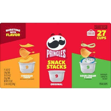 Pringles Potato Crisps Variety Pack 27 Cups Snack