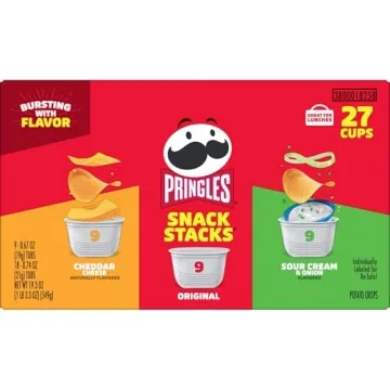 Pringles Potato Crisps Variety Pack 27 Cups Snack