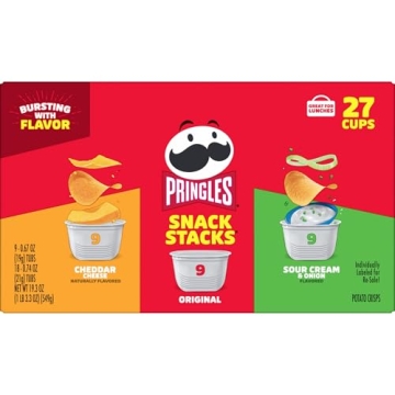 Pringles Potato Crisps Variety Pack 27 Cups Snack