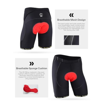 Sportneer Padded Bike Shorts - Breathable Cycling Comfort
