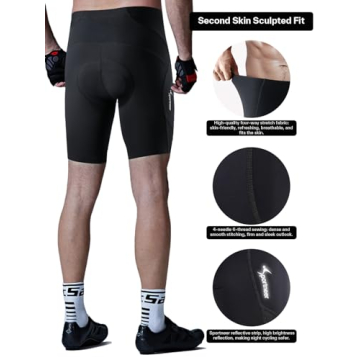 Sportneer Padded Bike Shorts - Breathable Cycling Comfort