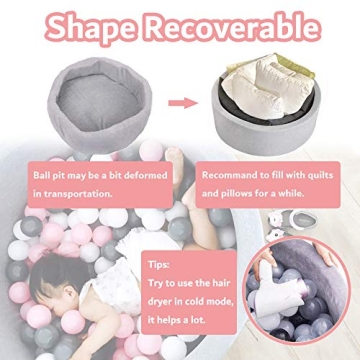 LA FEIER Deluxe Foam Ball Pit for Toddlers and Kids