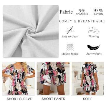 TAOHUADAO Women's Summer Pajama Set - Stylish & Comfortable