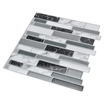Art3d Marble Grey Peel and Stick Kitchen Backsplash Tiles