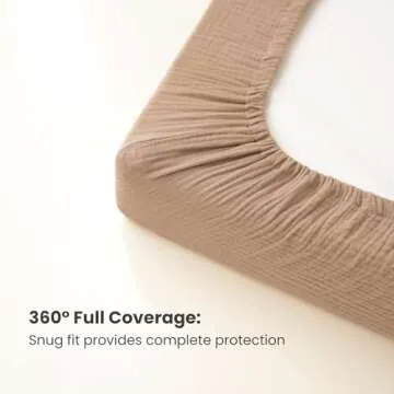 Konssy Muslin Changing Pad Cover for Baby Girls Boys, 100% Cotton Fitted Diaper Chang Table Covers, Soft Breathable Changing Pad Sheets, 2 Pack (Camel,Sun)