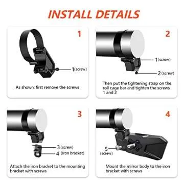 Easy-Adjustable UTV Side View Mirrors for Improved Safety