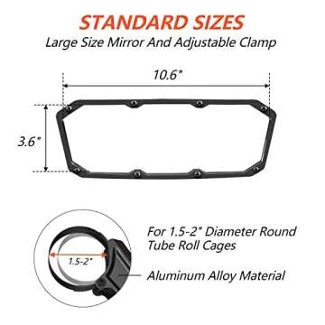 Easy-Adjustable UTV Side View Mirrors for Improved Safety