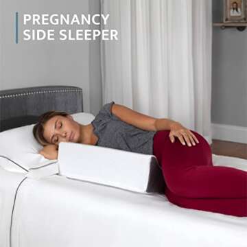 Kölbs Side Wedge Pillow for Sleeping, Back Pillow Wedge Stylish Jacquard, Bed Wedge & Body Positioners Pillow for Side Sleepers, Wedge Pillows for After Surgery, Foam Wedge Pillow, Pregnancy Wedge