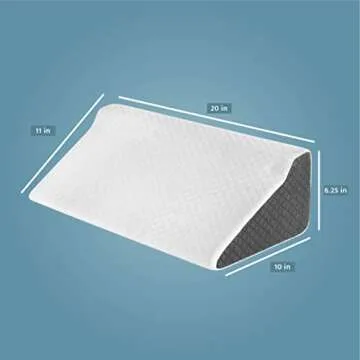 Kölbs Side Wedge Pillow for Sleeping, Back Pillow Wedge Stylish Jacquard, Bed Wedge & Body Positioners Pillow for Side Sleepers, Wedge Pillows for After Surgery, Foam Wedge Pillow, Pregnancy Wedge