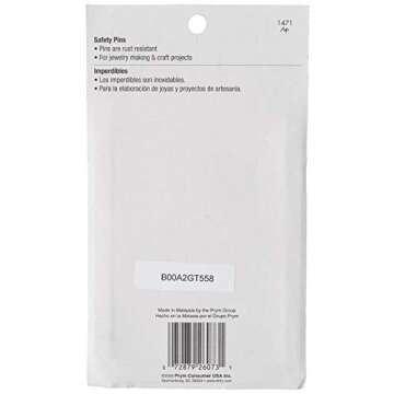Dritz 1471 200-Piece Safety Pins, Size 2, Nickel Finish