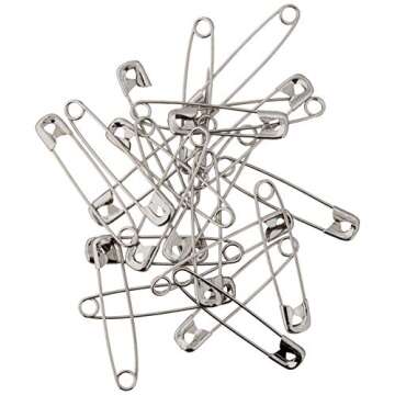 Dritz 1471 200-Piece Safety Pins, Size 2, Nickel Finish