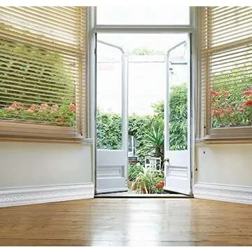 FIXPIX Royal Tulip Peel and Stick Wall Border Easy to Apply (Neutral Gray)