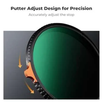 K&F Concept 82mm Putter Variable ND Filter ND2-ND400 (1-9 Stops) 28 Multi-Layer Coatings Import AGC Glass Adjustable Neutral Density Filter for Camera Lens (Nano-X Series)