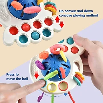 Tuko Baby Toys Silicone Pull Toys for Infants and Toddlers