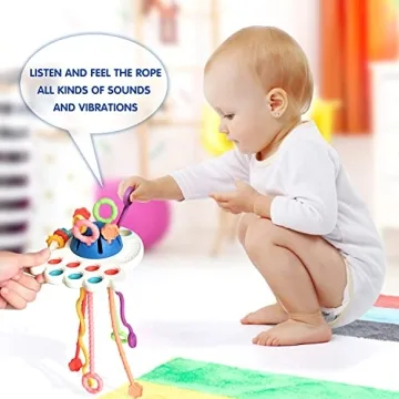 Tuko Baby Toys Silicone Pull Toys for Infants and Toddlers