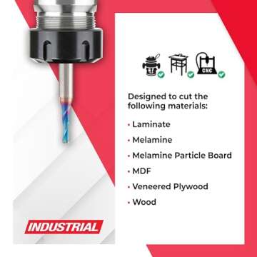 Amana Tool Solid Carbide Spektra Extreme Tool Life Spiral Plunge Router Bit Down-Cut, 46237-K, 1/16 Dia x 3/16 CH x 1/8 Inch Shank 2 Inch L