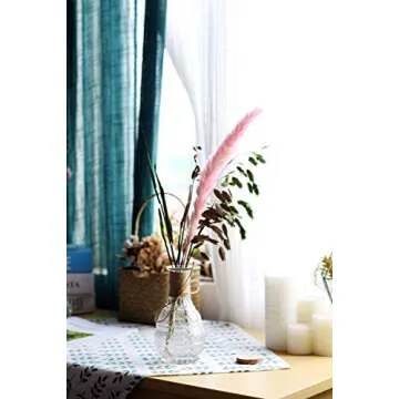 MLSG 30 Stems Natural Dry Flowers Small Pampas Grass, Phragmites Communis, Dried Flowers Bouquet for Wedding Floral Arrangements Home Decorations (Pink)