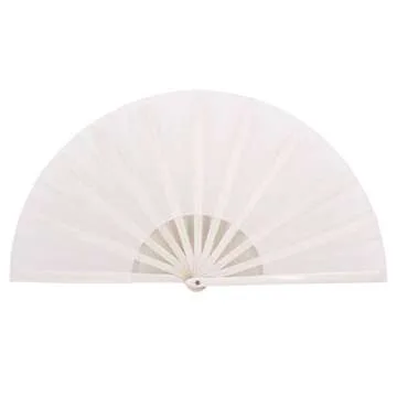 STHUAHE Large Folding Fans Rave Hand Fans Festival Fans for Women Men, Chinese Japanes Hand Held Fol...