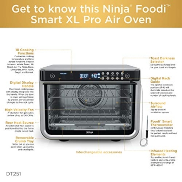 Ninja DT251 Foodi 10-in-1 Smart Air Fry Oven
