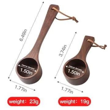 YIMOXUE Wooden Measuring Spoons - Ergonomic Design & Lanyard